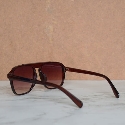 Stylish Square Winter Brown Gradient Sunglasses For Men And Women-Unique and Classy