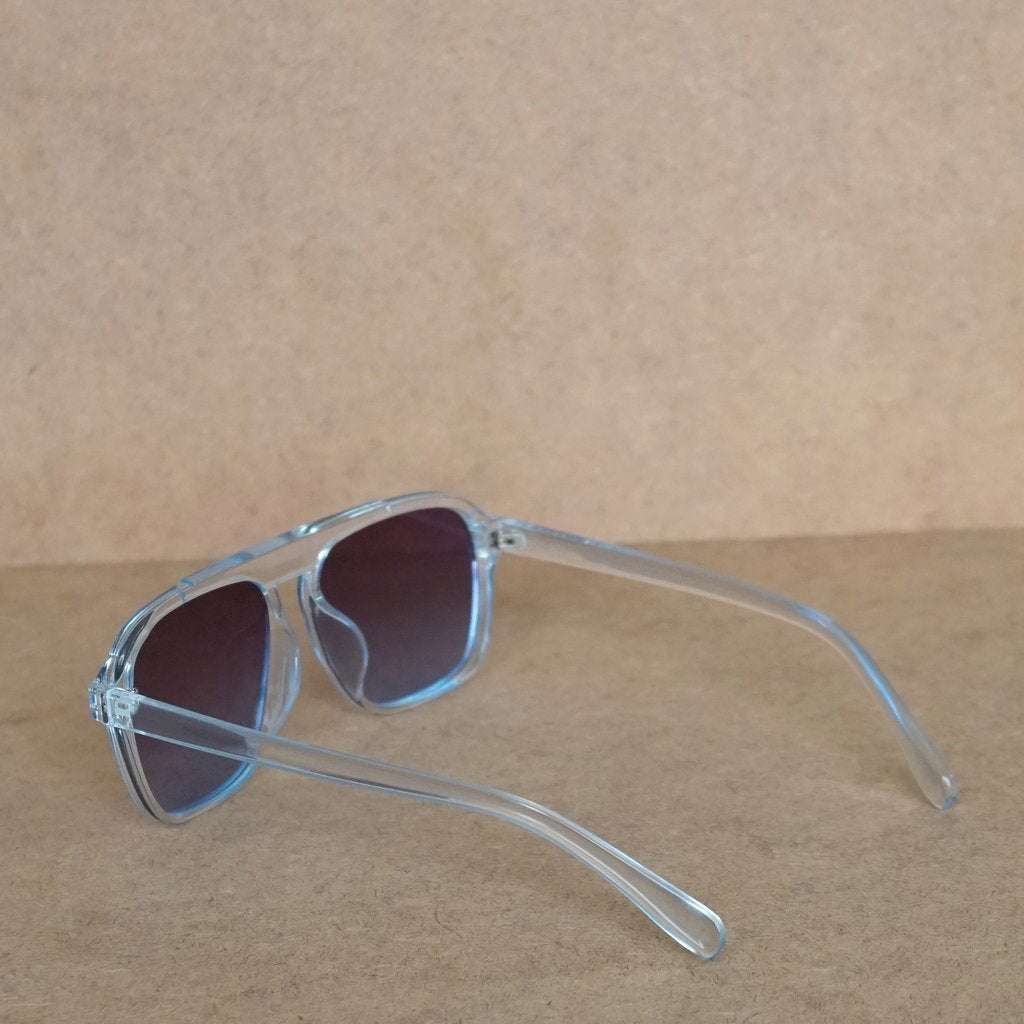 Stylish Square Winter Transparent Blue Gradient Sunglasses For Men And Women-Unique and Classy