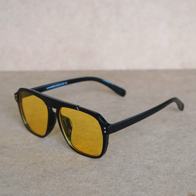Stylish Square Winter Black Yellow Sunglasses For Men And Women-Unique and Classy