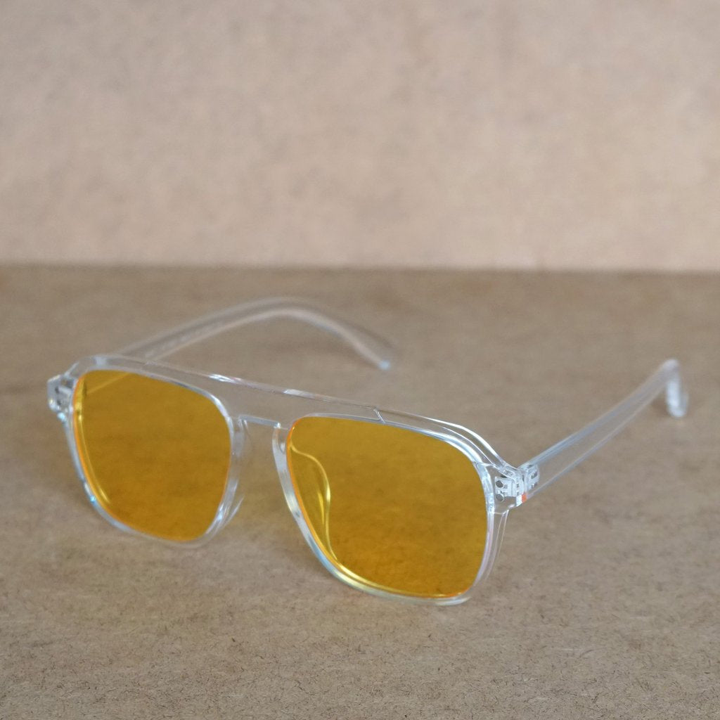 Stylish Square Winter Transparent Yellow Sunglasses For Men And Women-Unique and Classy