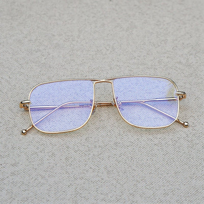 Classic Square Gold Clear Sunglasses For Men And Women-Unique and Classy