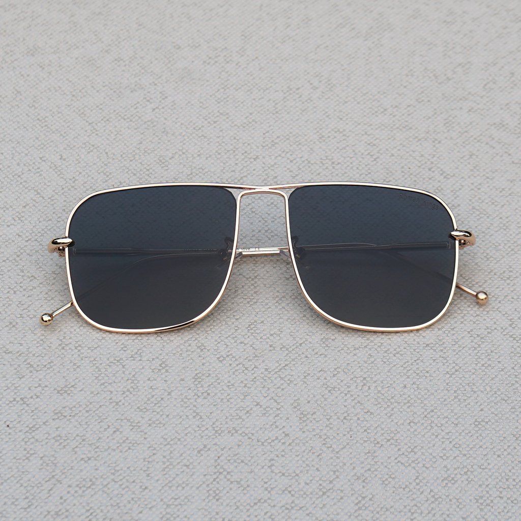 Classic Square Gold Black Sunglasses For Men And Women-Unique and Classy
