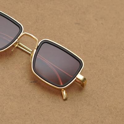 Brown and Gold Retro Square Sunglasses For Men And Women-Unique and Classy
