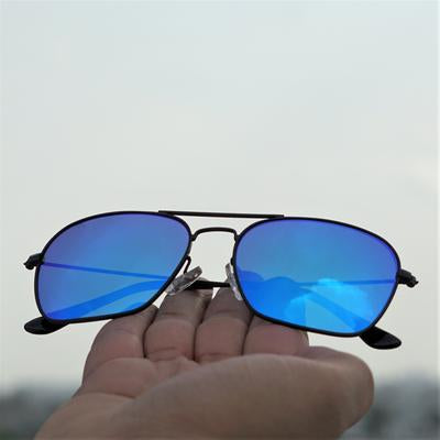 Raees Black And Aqua Mercury Square Sunglasses For Men And Women-Unique and Classy