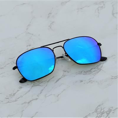 Raees Black And Aqua Mercury Square Sunglasses For Men And Women-Unique and Classy