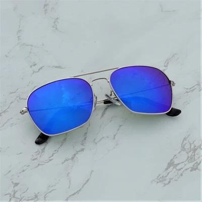 Raees Blue And Silver Mercury Square Sunglasses For Men And Women-Unique and Classy