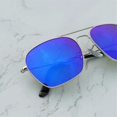 Raees Blue And Silver Mercury Square Sunglasses For Men And Women-Unique and Classy
