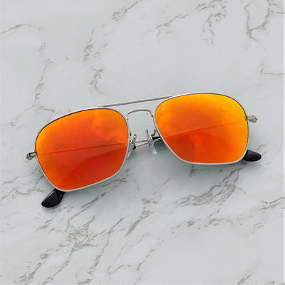 Raees Gold and Orange mercury Square Sunglasses For Men And Women-Unique and Classy