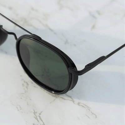 Green And Black S4612 Metal Frame Polarized Round Sunglasses For Men And Women-Unique and Classy