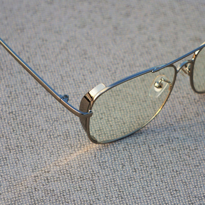 Rectangular Square Silver Transparent Sunglasses For Men And Women-Unique and Classy