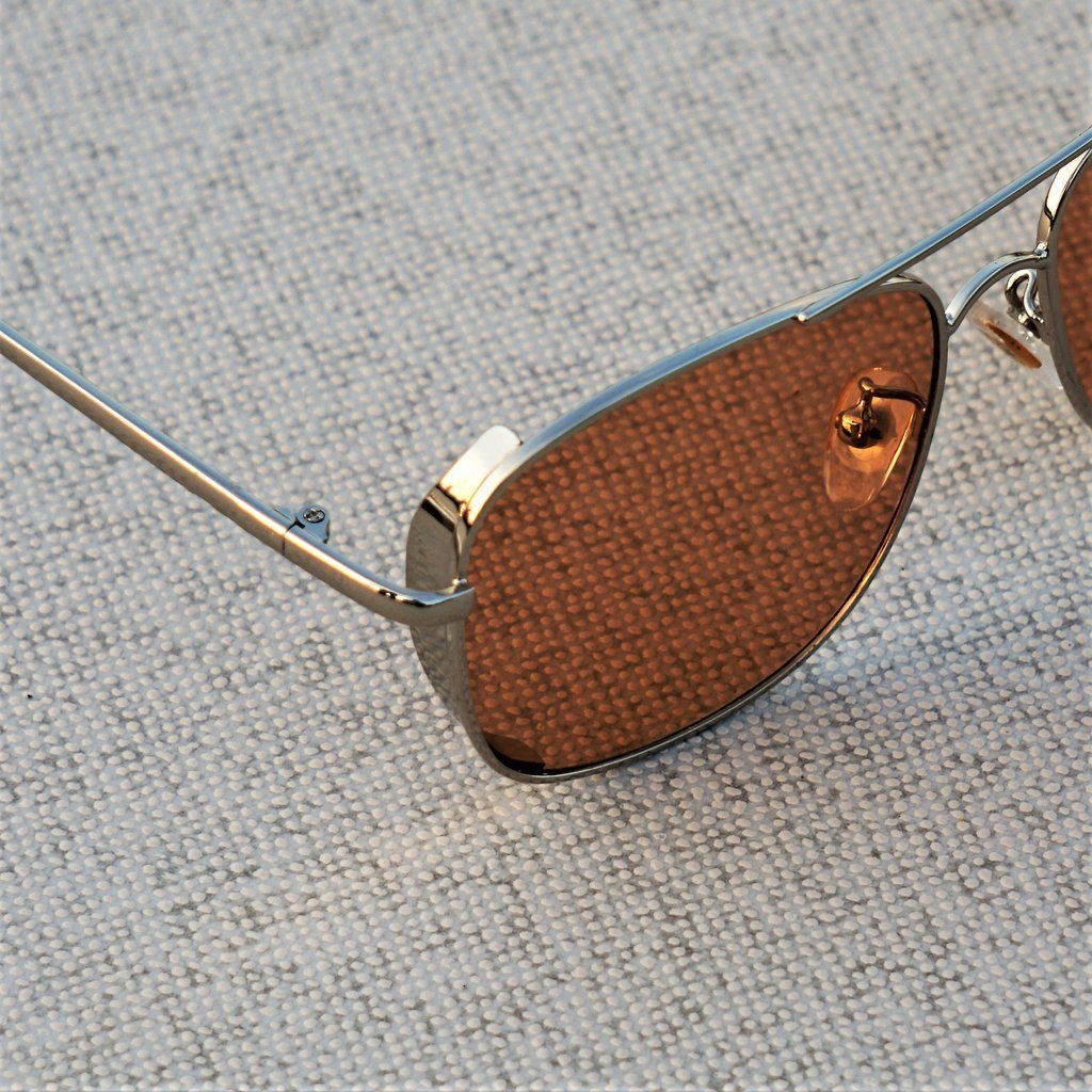 Rectangular Square Silver Brown Candy Sunglasses For Men And Women-Unique and Classy