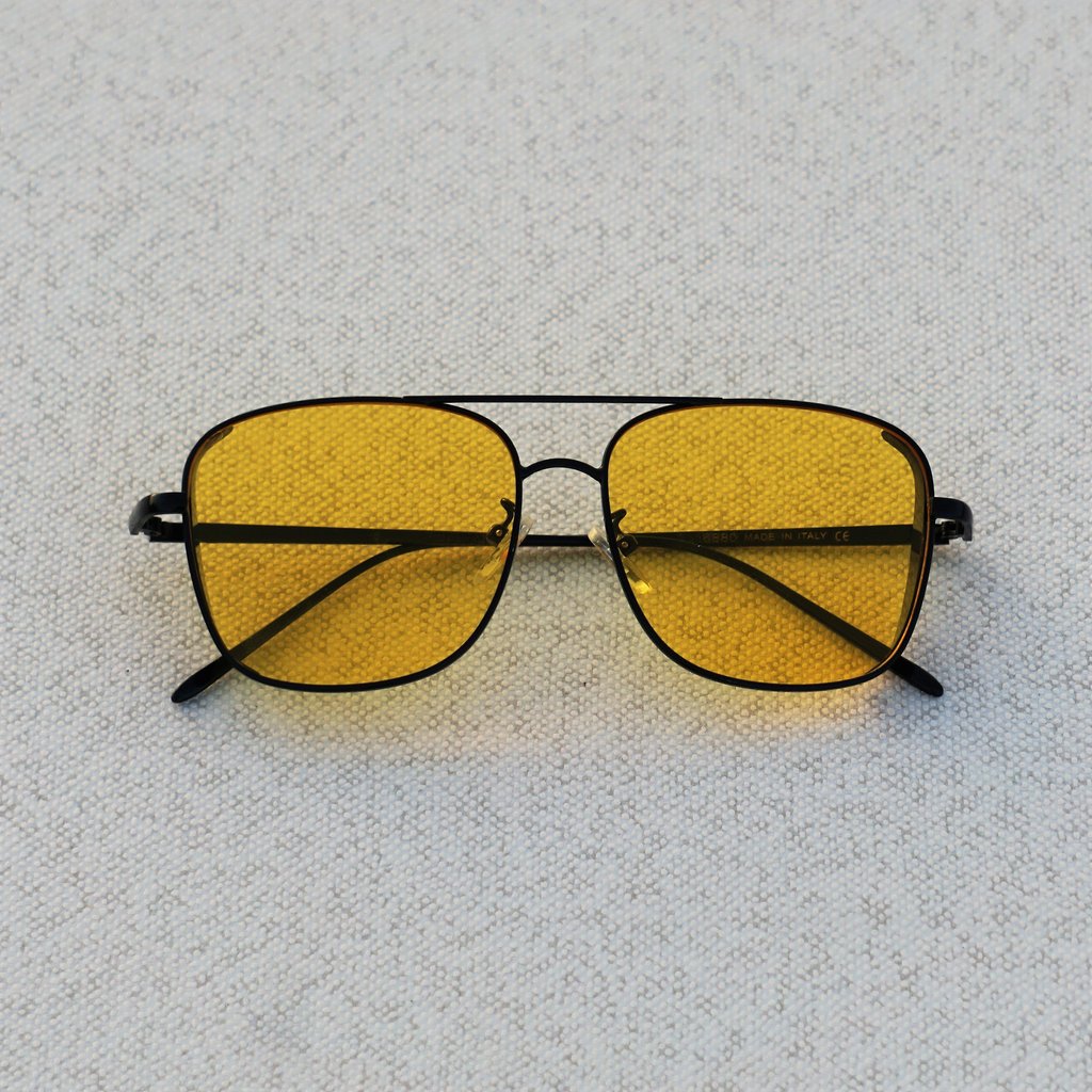 Rectangular Square Black Yellow Candy Sunglasses For Men And Women-Unique and Classy