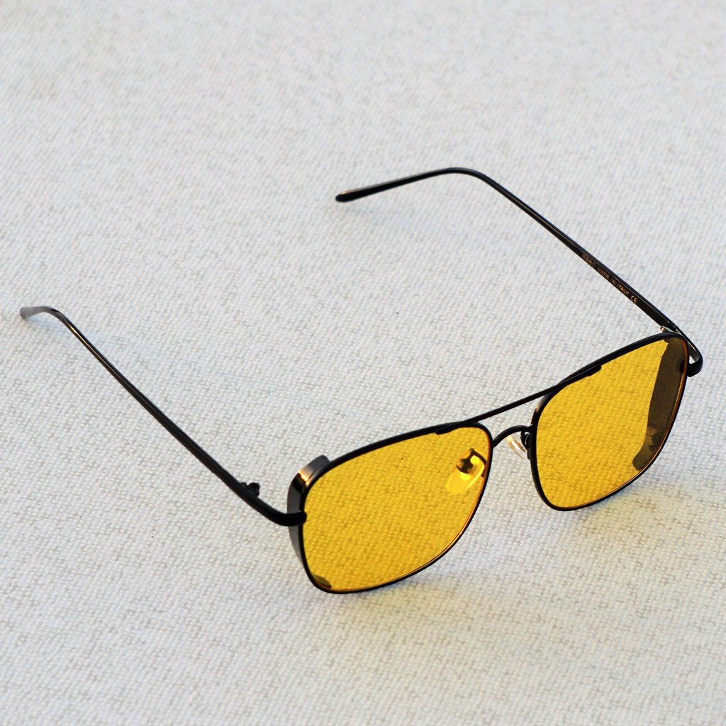 Rectangular Square Black Yellow Candy Sunglasses For Men And Women-Unique and Classy