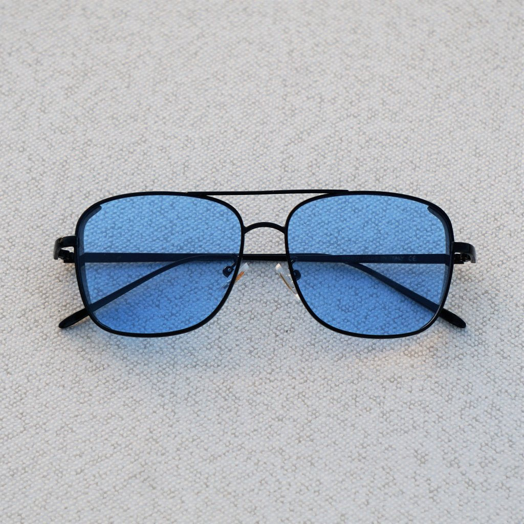 Rectangular Square Black Blue Candy Sunglasses For Men And Women-Unique and Classy