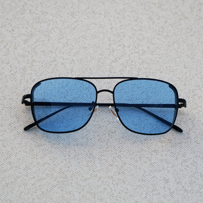 Rectangular Square Black Blue Candy Sunglasses For Men And Women-Unique and Classy