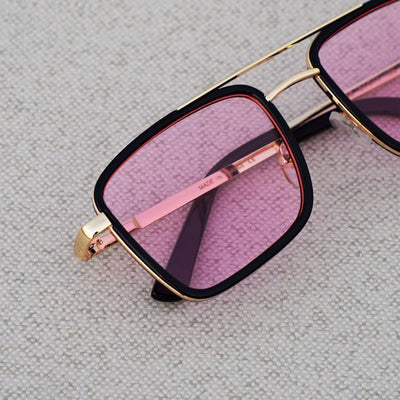 Classic Square Pink Candy Premium Sunglasses For Men And Women-Unique and Classy