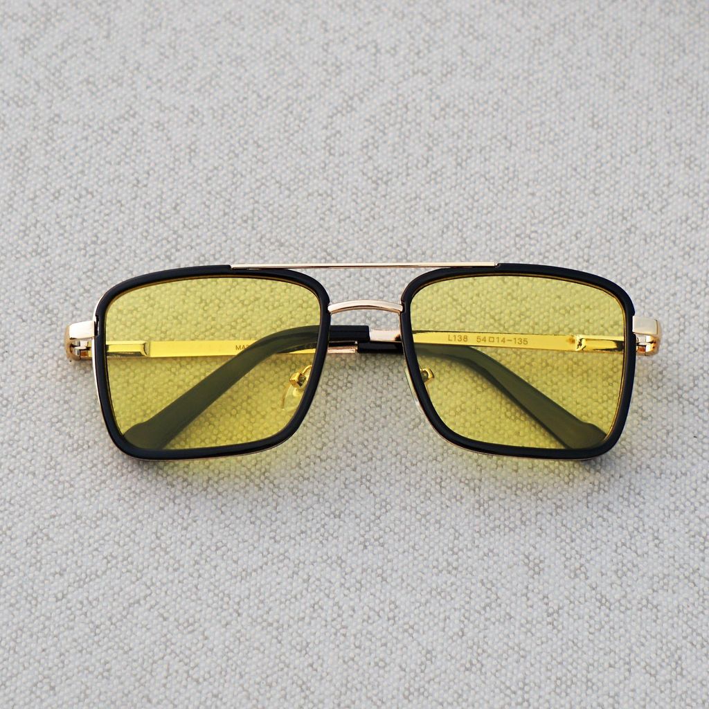 Classic Square Yellow Candy Premium Sunglasses For Men And Women-Unique and Classy