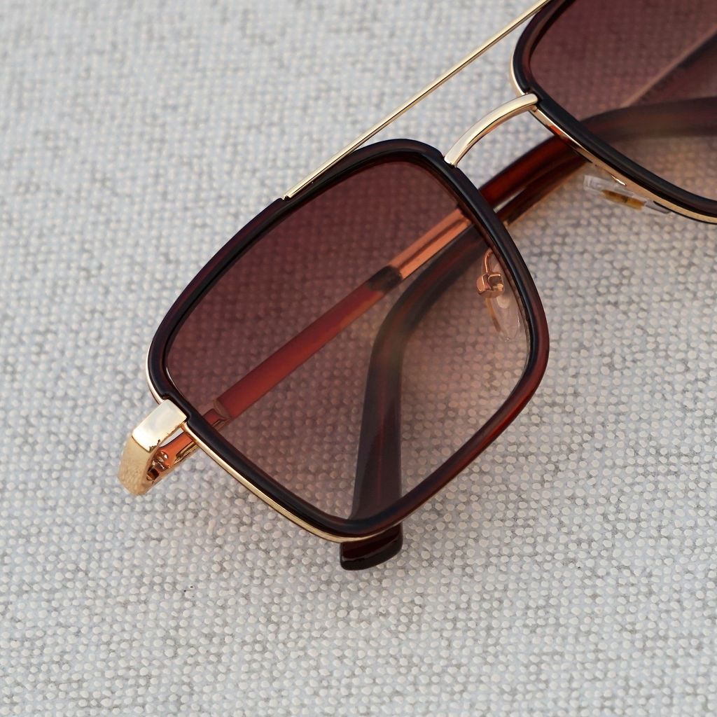 Classic Square Brown Candy Premium Sunglasses For Men And Women-Unique and Classy