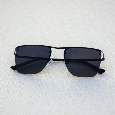 Vintage Square Metal Frame Black Sunglasses For Men And Women-Unique and Classy
