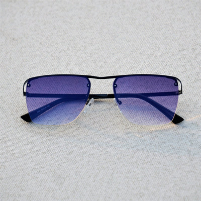 Vintage Square Metal Frame Purple Sunglasses For Men And Women-Unique and Classy