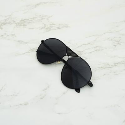 Round Black And Black Sunglasses For Men And Women-Unique and Classy