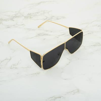 Square Black And Gold Sunglasses For Men And Women-Unique and Classy
