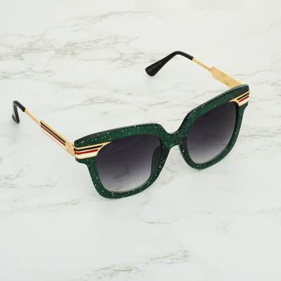 Rectangle Shaded Blue And Gold Sunglasses For Men And Women-Unique and Classy