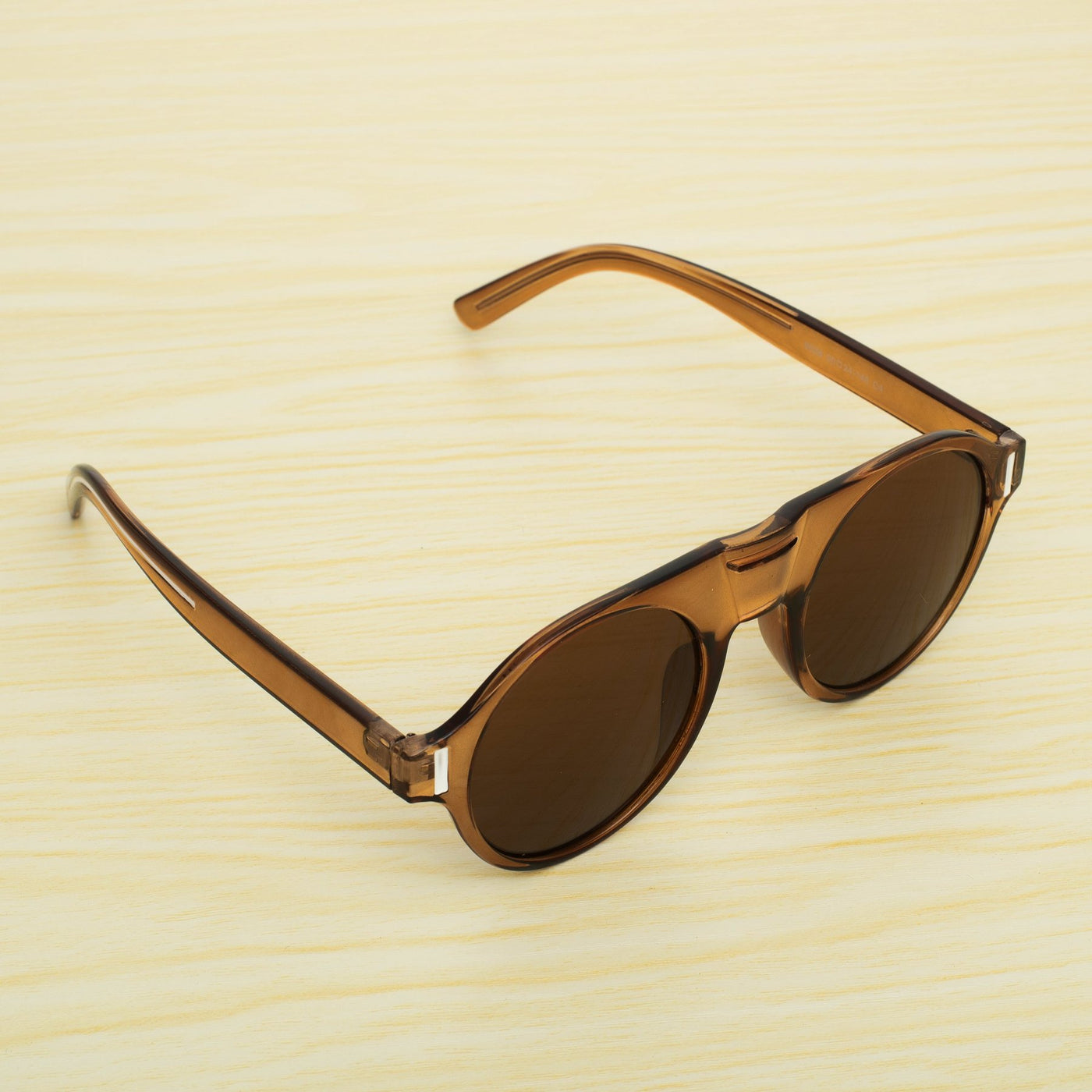 Round Brown And Coper Gold Sunglasses For Men And Women-Unique and Classy
