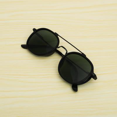 Round Green And Black Sunglasses For Men And Women-Unique and Classy