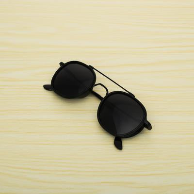 Round Black And Black Sunglasses For Men And Women-Unique and Classy