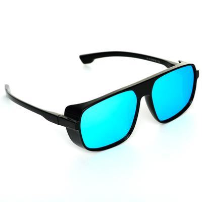 Rectangle Light Blue And Black Sunglasse For Men And Women-Unique and Classy