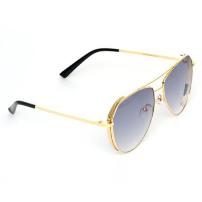 Square Shaded Blue And Gold Sunglasses For Men And Women-Unique and Classy