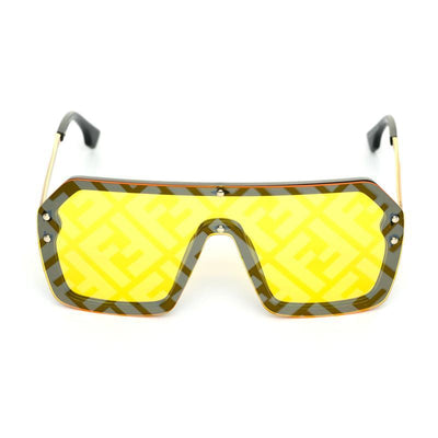 Rectangle Yellow And Gold Sunglasses For Men And Women-Unique and Classy