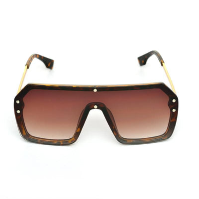 Rectangle Brown And Gold Sunglasses For Men And Women-Unique and Classy