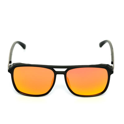 Rectangle Orange And Black Polarized Sunglasses For Men And Women-Unique and Classy
