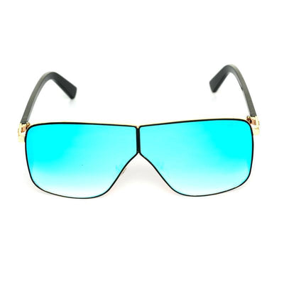 Square Aqua Blue And Black Sunglasses For Men And Women-Unique and Classy