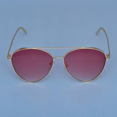Square Pink And Gold Sunglasses For Men And Women-Unique and Classy