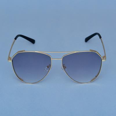 Square Shaded Blue And Gold Sunglasses For Men And Women-Unique and Classy