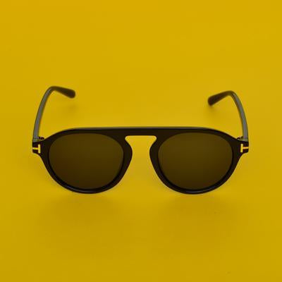 Round Black And Black Sunglasses For Men And Women-Unique and Classy