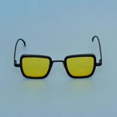 Yellow And Black Retro Square Sunglasses For Men And Women-Unique and Classy