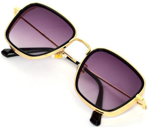 KB Shaded Purple And Gold Premium Edition Sunglasses For Men And Women-Unique and Classy