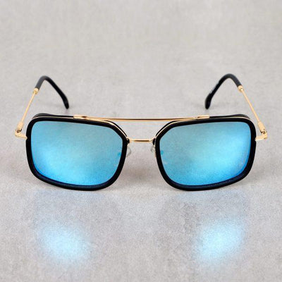 Metal Square Gold Aqua Sunglasses For Men And Women-Unique and Classy