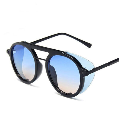 Classic Steampunk Round Metal Brand Designer Vintage High Quality Polarized Gradient Sunglasses For Men And Women-Unique and Classy
