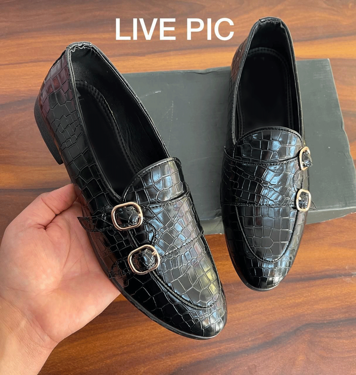 High Quality Croco Faux Leather Upper Material with Durable Sole Quality Shoes-Unique And Classy