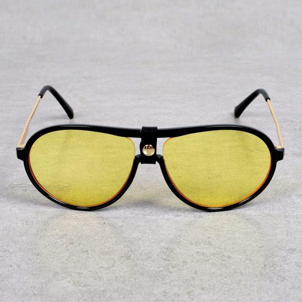 Aviator Shape Black Yellow Vintage Sunglasses For Men And Women-Unique and Classy