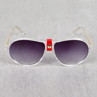 Aviator Shape Transparent Black Vintage Sunglasses For Men And Women-Unique and Classy