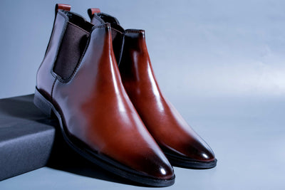 Men's Luxury Design Brown Party Wear Premium Quality Chelsea Boot Shoes - Unique and Classy
