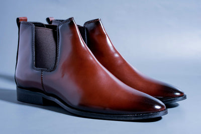 Men's Luxury Design Brown Party Wear Premium Quality Chelsea Boot Shoes - Unique and Classy