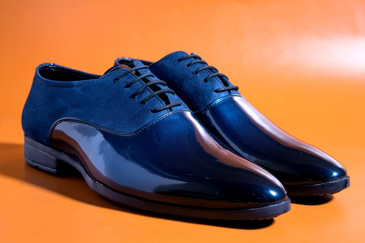New Fashion Elegant And Classy Shiny Blue Formal Suede Shoes For Men-Unique and Classy
