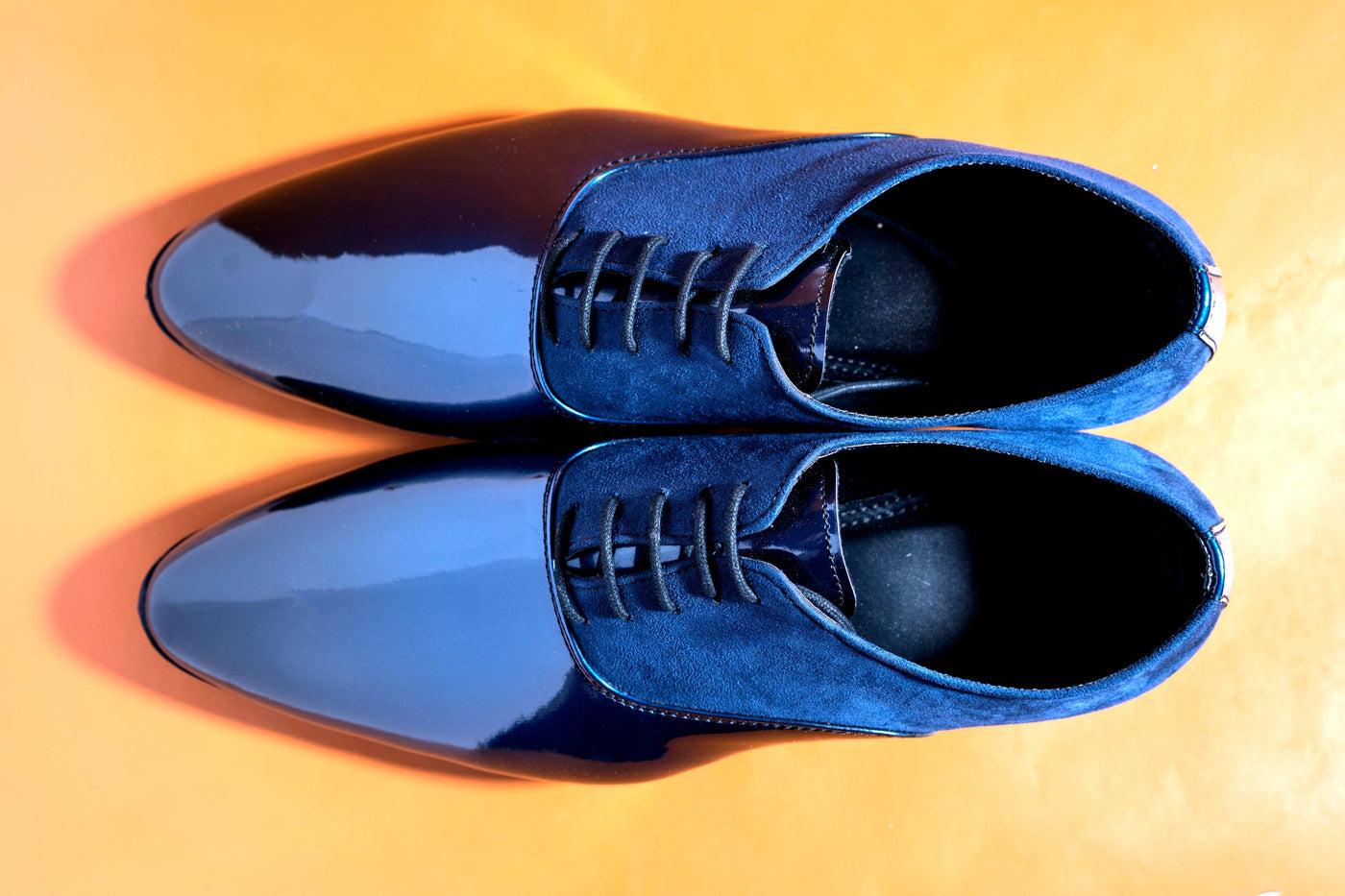 New Fashion Elegant And Classy Shiny Blue Formal Suede Shoes For Men-Unique and Classy